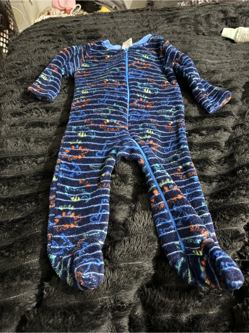 Footie sleepers 14 - Blue, White, Gray, Tan Patterns